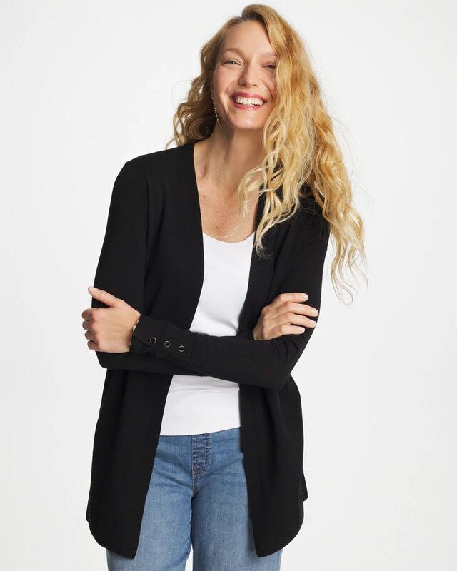 Ella Ottoman-Trim Cardigan - image 1